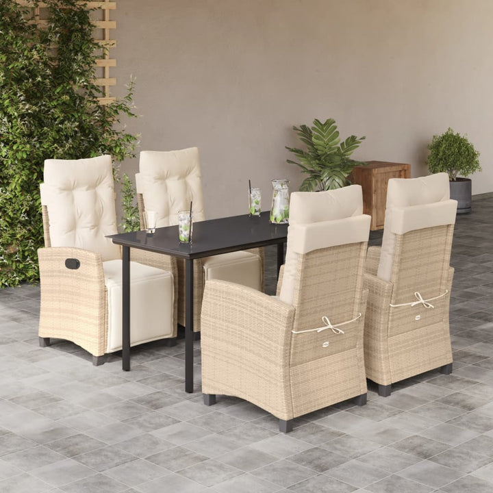Set Mobilier De Grădină Cu Perne, 3 Piese, Bej, Poliratan