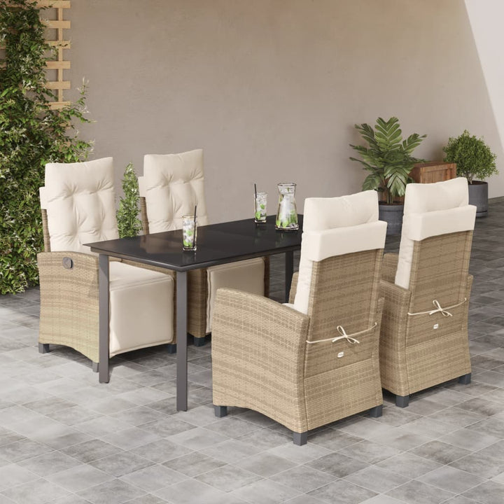Set Mobilier De Grădină Cu Perne, 3 Piese, Bej, Poliratan