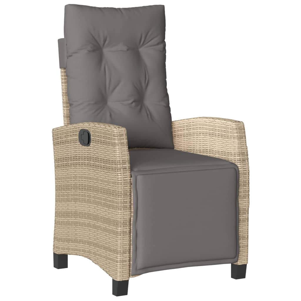 Set Mobilier Pentru Grădină, 7 Piese, Cu Perne, Bej, Poliratan