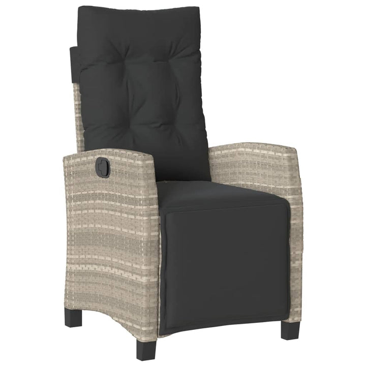 Set Mobilier Grădină Cu Perne, 9 Piese, Gri Deschis, Poliratan