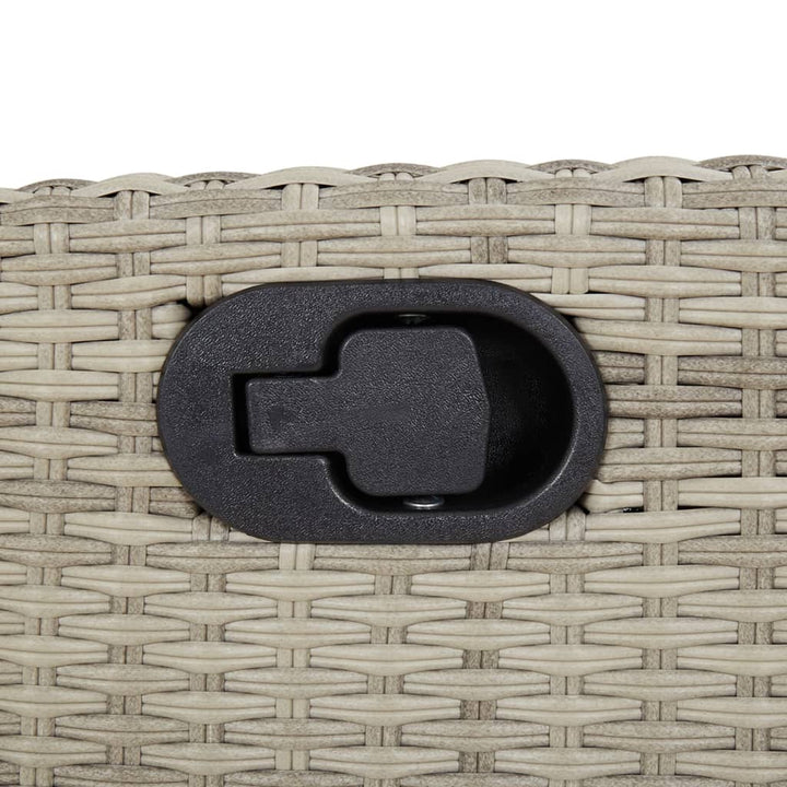 Set Mobilier Grădină Cu Perne, 9 Piese, Gri Deschis, Poliratan