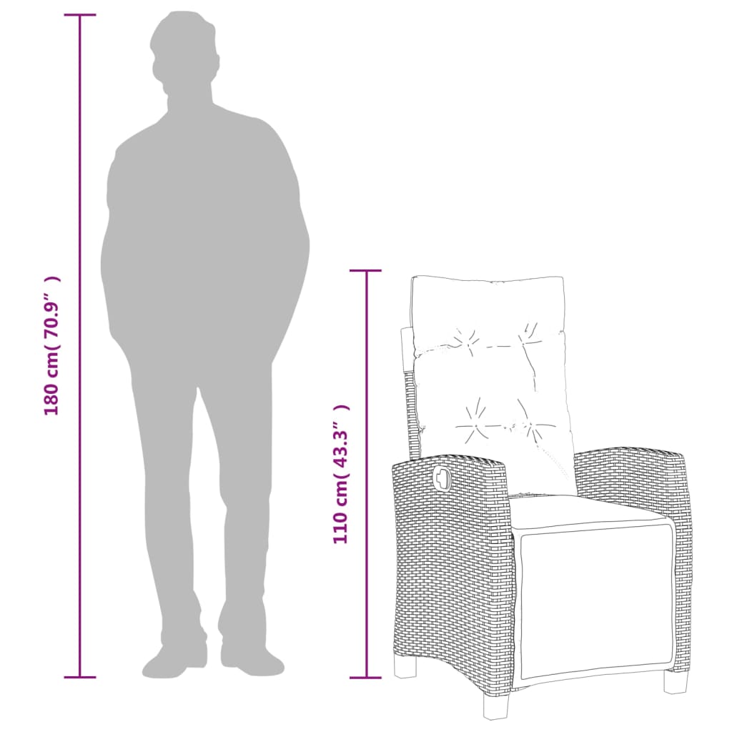 Set Mobilier Grădină Cu Perne, 9 Piese, Gri Deschis, Poliratan