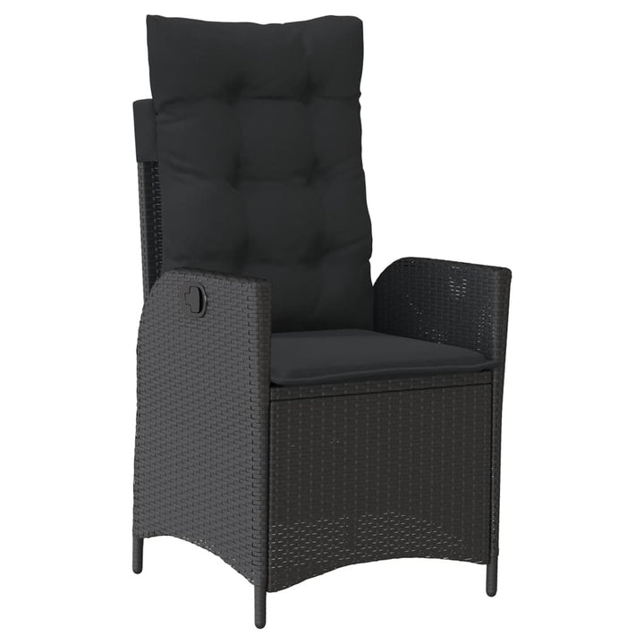 Set Mobilier De Grădină Cu Perne, 5 Piese, , Poliratan Negru