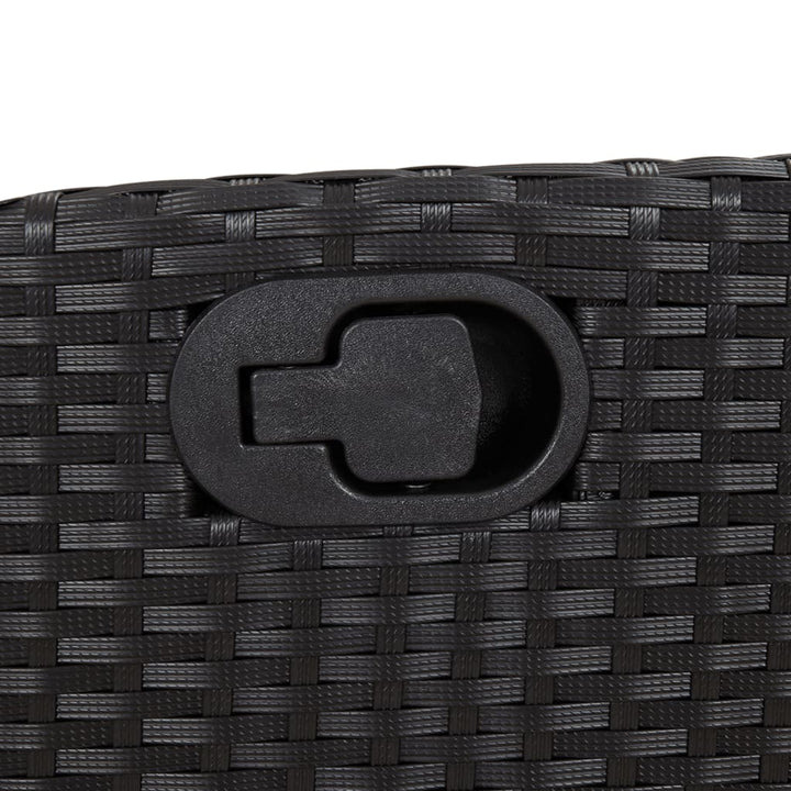 Set Mobilier De Grădină Cu Perne, 5 Piese, , Poliratan Negru