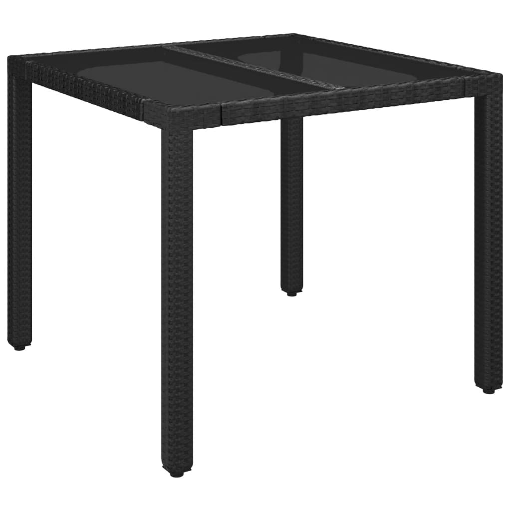 Set Mobilier De Grădină Cu Perne, 5 Piese, , Poliratan Negru
