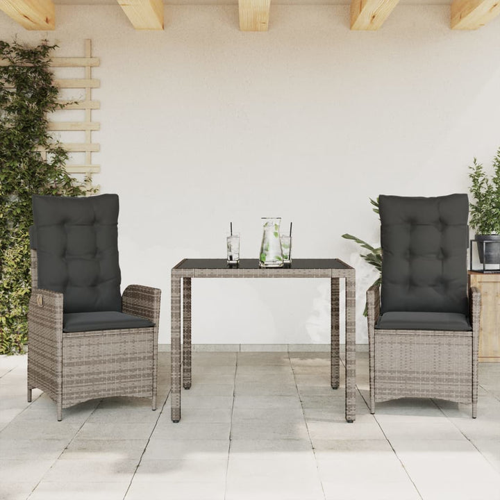 Set Mobilier De Grădină Cu Perne, 5 Piese, , Poliratan Gri