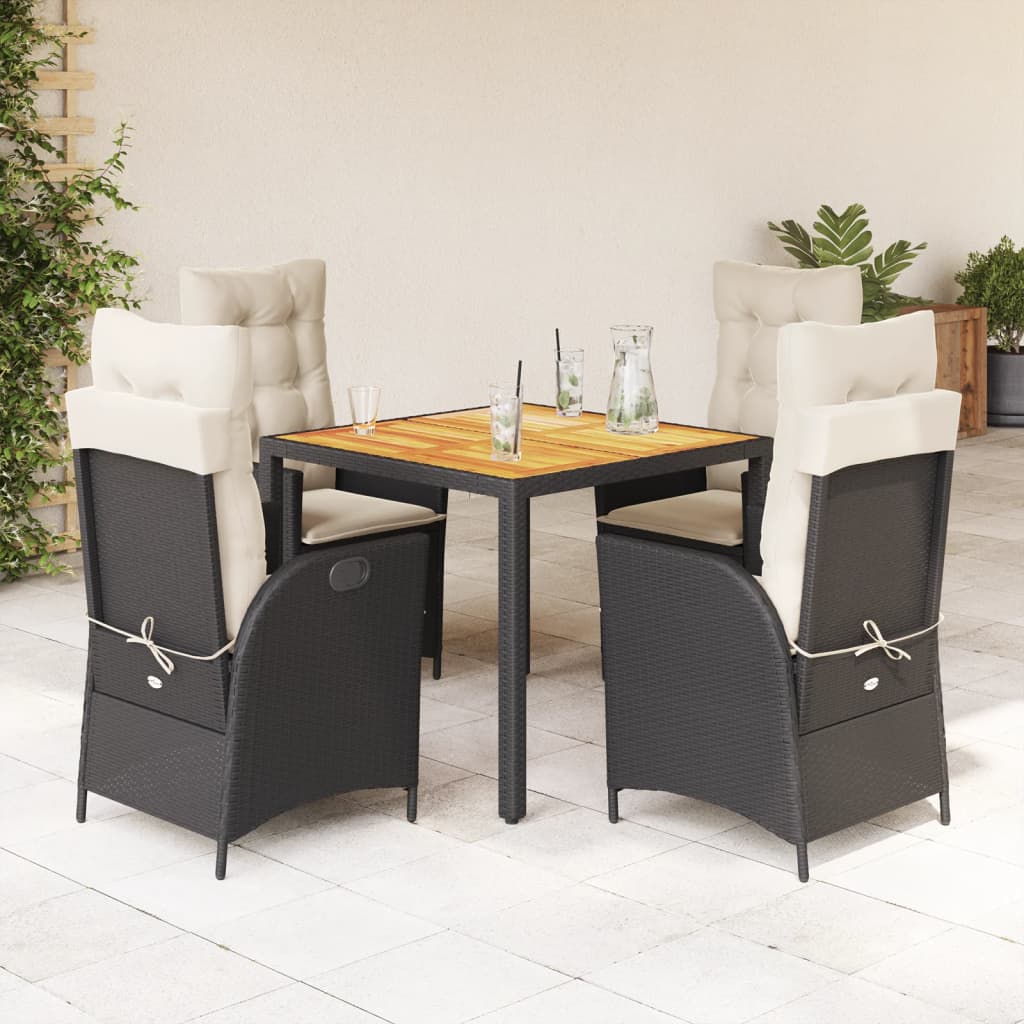 Set Mobilier De Grădină Cu Perne, 5 Piese, , Poliratan
