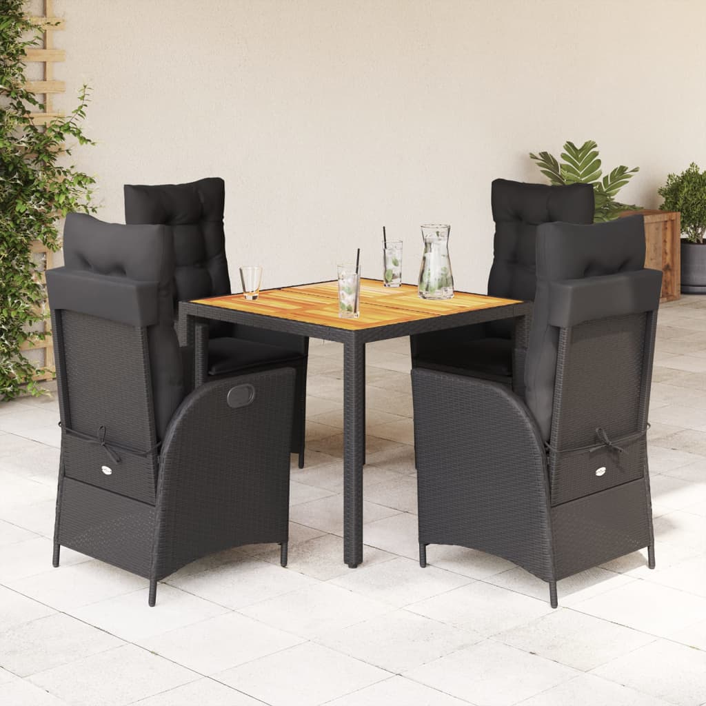 Set Mobilier De Grădină Cu Perne, 5 Piese, , Poliratan