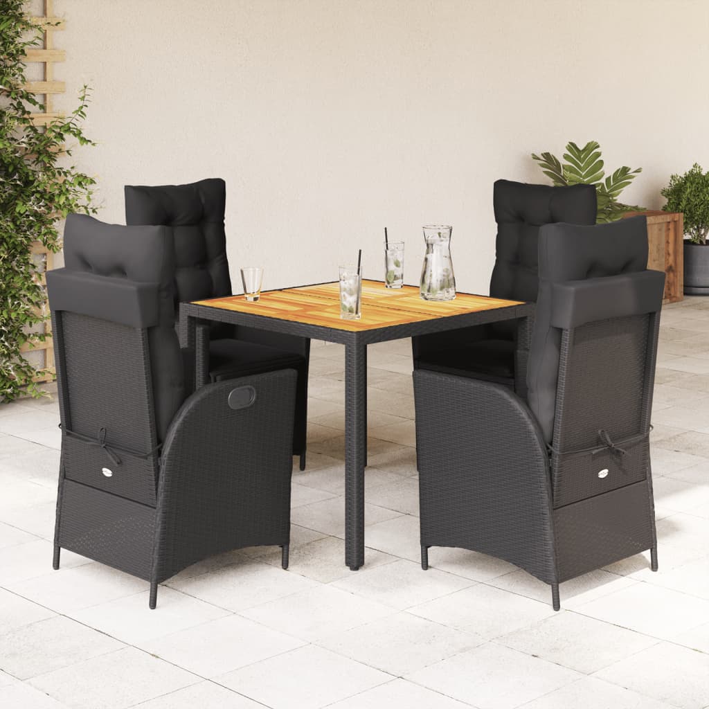 Set Mobilier De Grădină Cu Perne, 5 Piese, , Poliratan