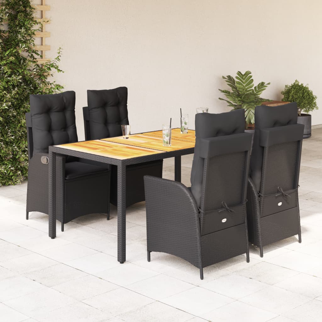 Set Mobilier De Grădină Cu Perne, 5 Piese, , Poliratan