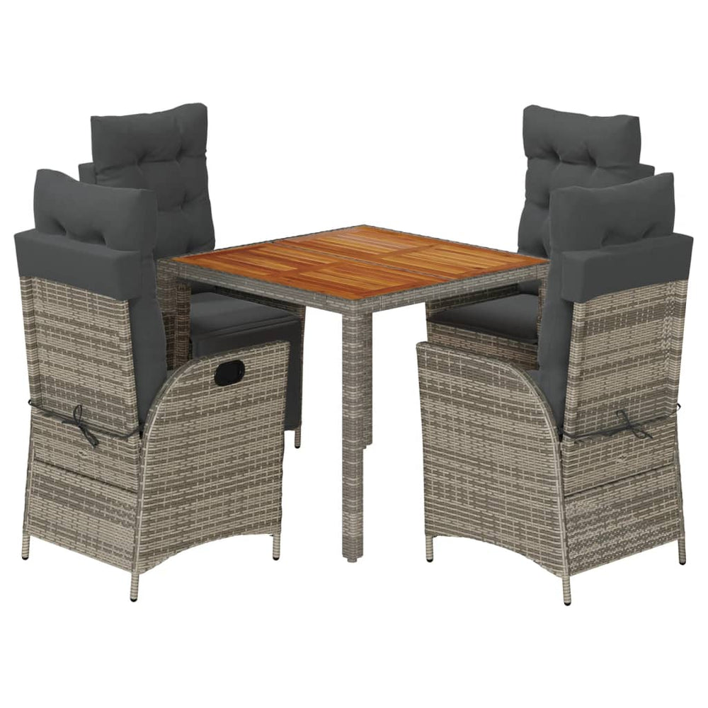 Set Mobilier De Grădină Cu Perne, 5 Piese, , Poliratan