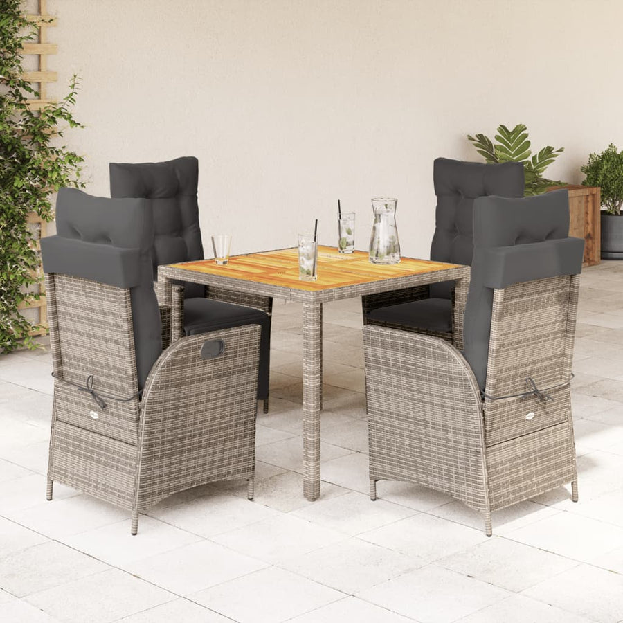 Set Mobilier De Grădină Cu Perne, 5 Piese, , Poliratan