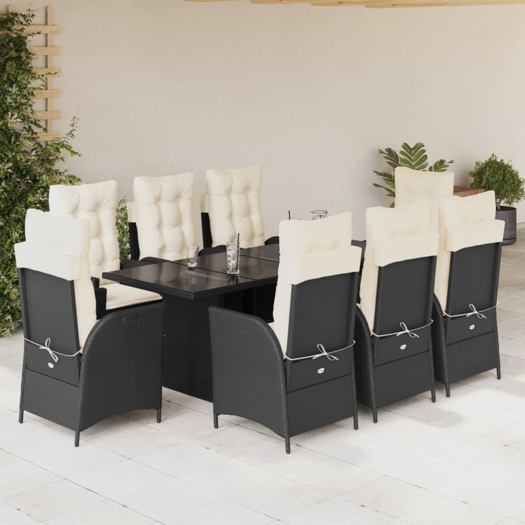 Set Mobilier De Grădină Cu Perne, 7 Piese Poliratan