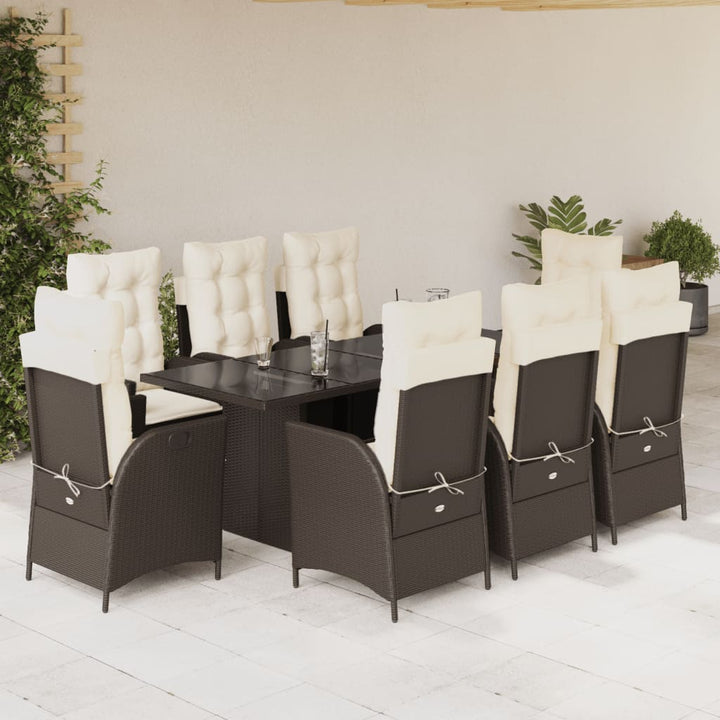 Set Mobilier De Grădină Cu Perne, 7 Piese Poliratan
