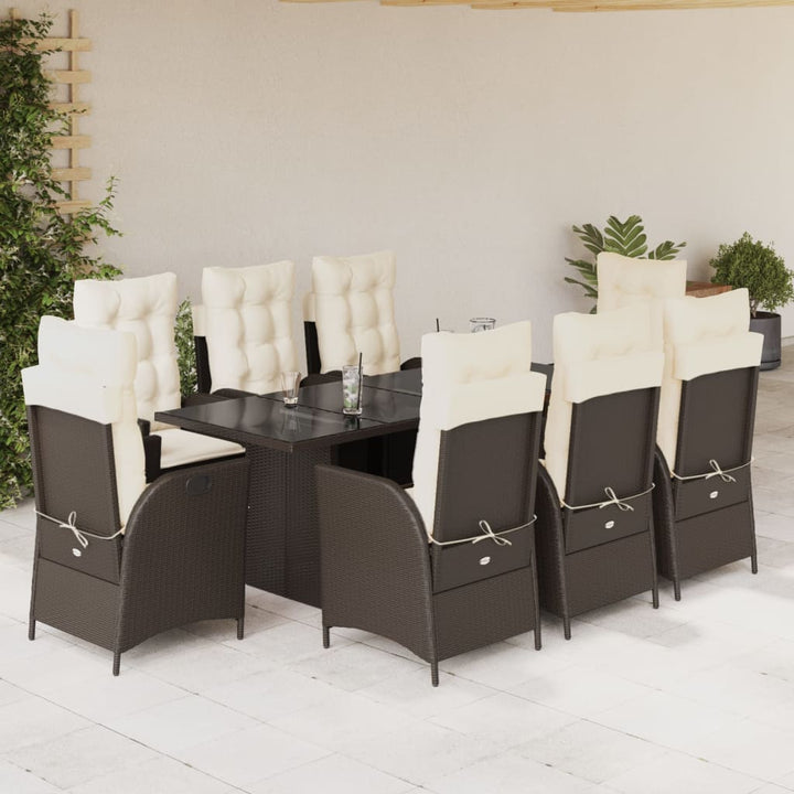 Set Mobilier De Grădină Cu Perne, 7 Piese Poliratan