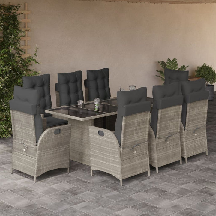 Set Mobilier De Grădină Cu Perne, 7 Piese Poliratan