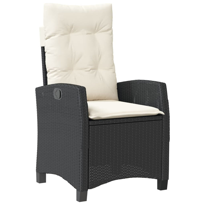 Set Mobilier De Grădină Cu Perne, 3 Piese, , Poliratan Negru