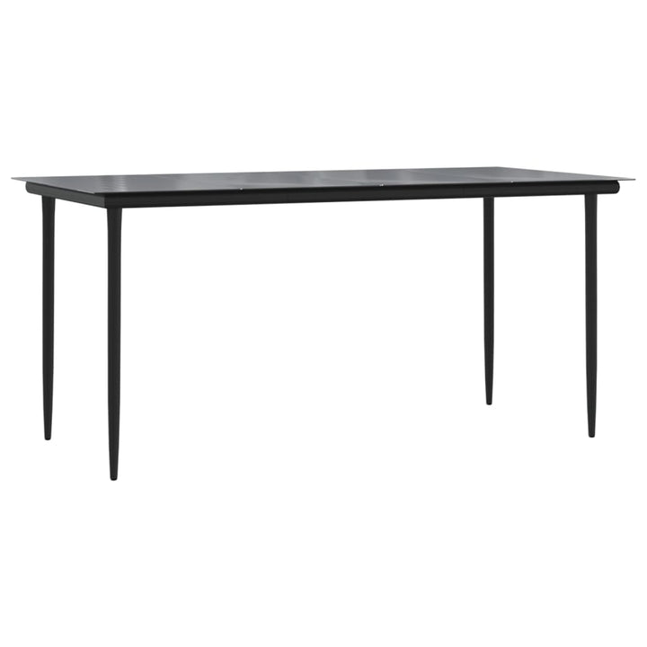 Set Mobilier De Grădină Cu Perne, 5 Piese, Negru, Poliratan