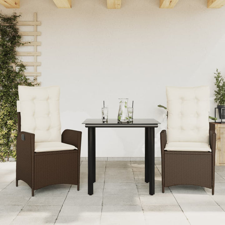 Set Mobilier De Grădină, 5 Piese, Cu Perne, Maro, Poliratan