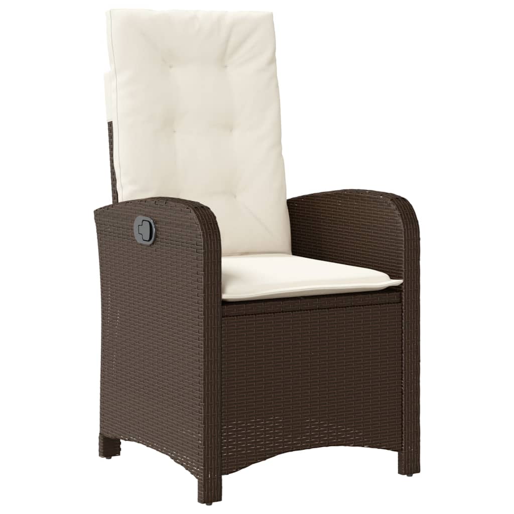 Set Mobilier De Grădină, 5 Piese, Cu Perne, Maro, Poliratan