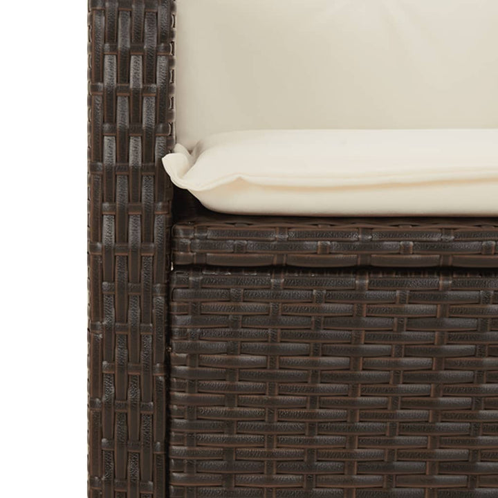 Set Mobilier De Grădină, 5 Piese, Cu Perne, Maro, Poliratan