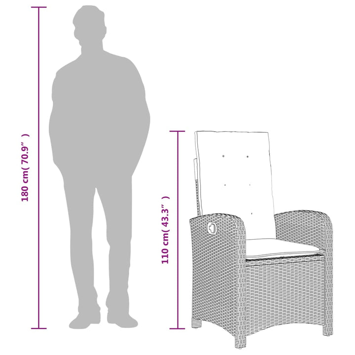 Set Mobilier De Grădină, 5 Piese, Cu Perne, Maro, Poliratan