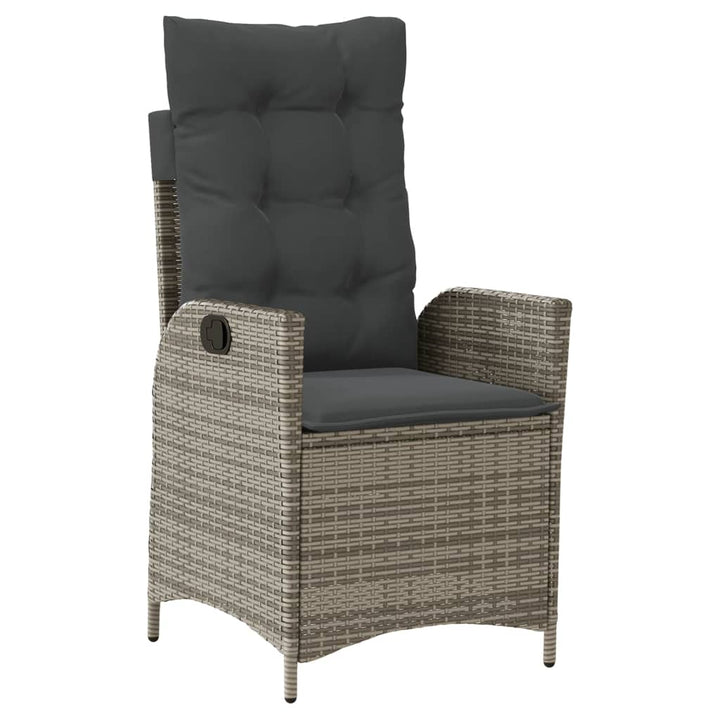 Set Mobilier De Grădină Cu Perne, 7 Piese, Gri, Poliratan