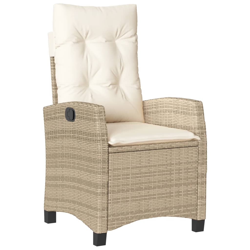 Set Mobilier De Grădină Cu Perne, 3 Piese, Bej, Poliratan
