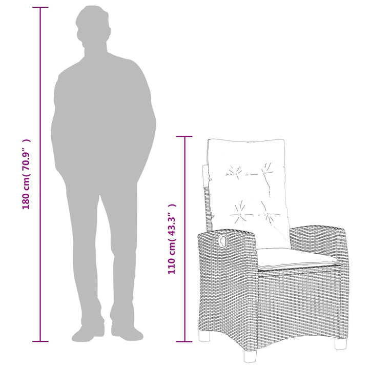 Set Mobilier De Grădină Cu Perne, 3 Piese, Bej, Poliratan