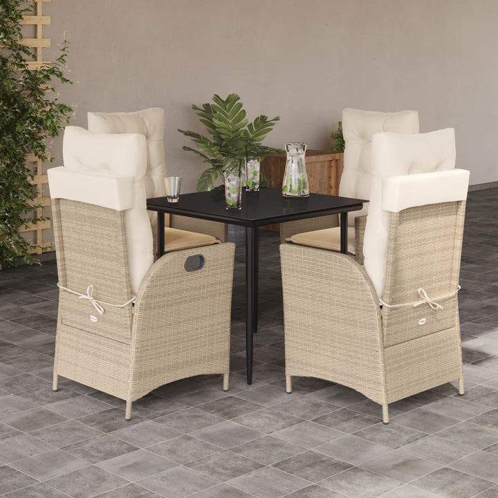 Set Mobilier De Grădină Cu Perne, 3 Piese, Bej, Poliratan