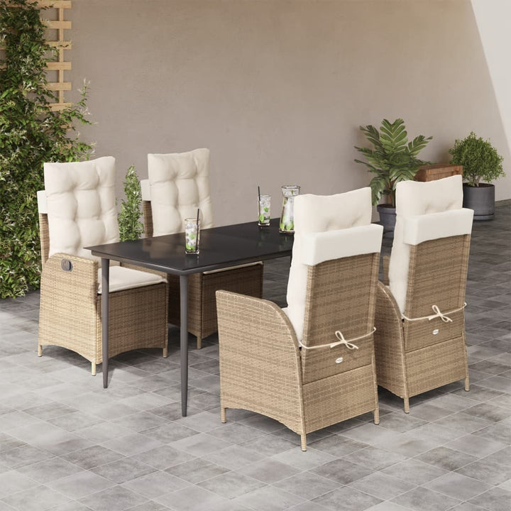 Set Mobilier De Grădină Cu Perne, 3 Piese, Bej, Poliratan