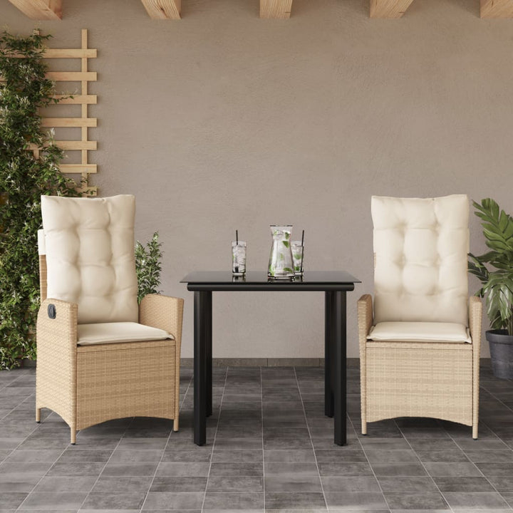 Set Mobilier De Grădină Cu Perne, 5 Piese, Bej, Poliratan