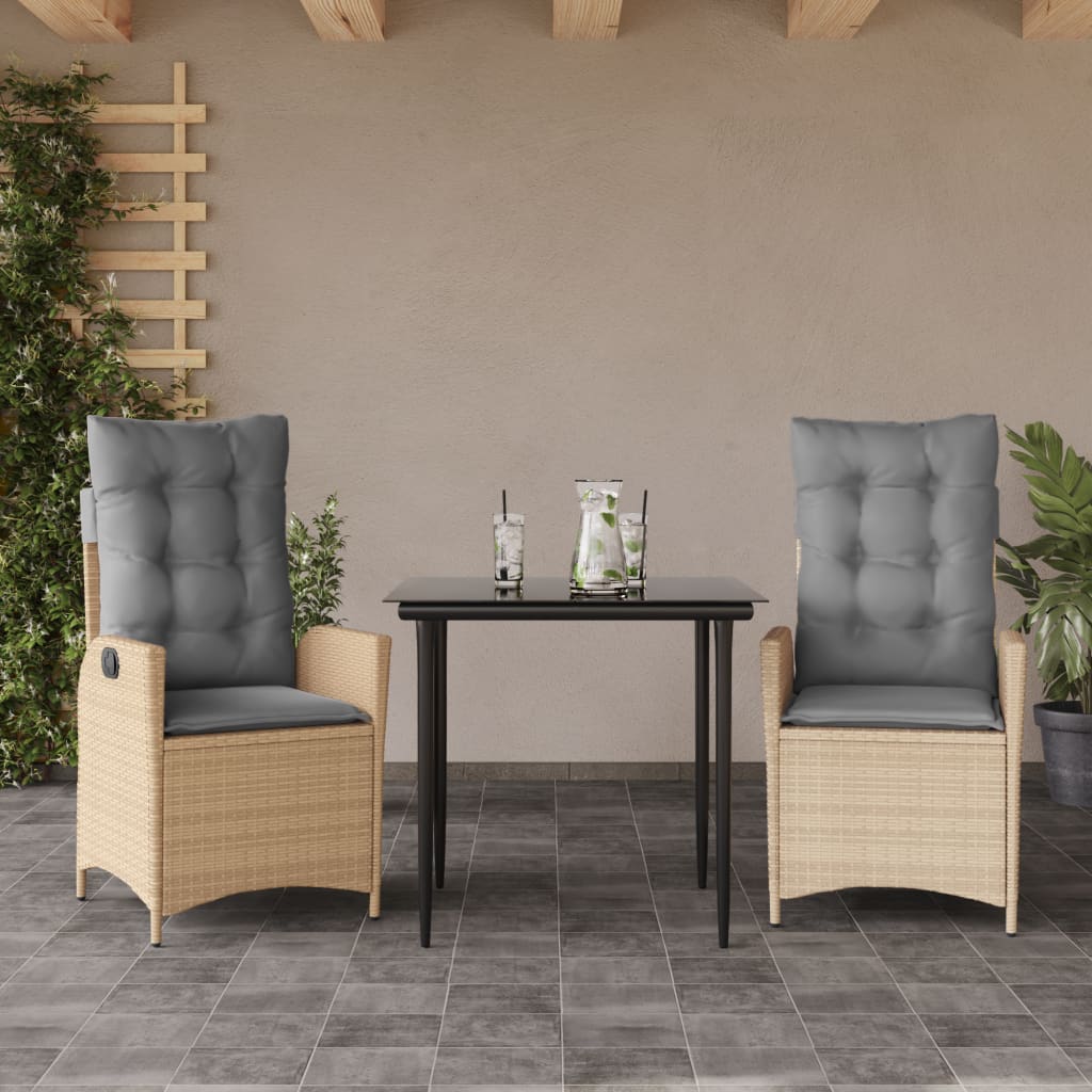 Set Mobilier De Grădină Cu Perne, 5 Piese, Bej, Poliratan