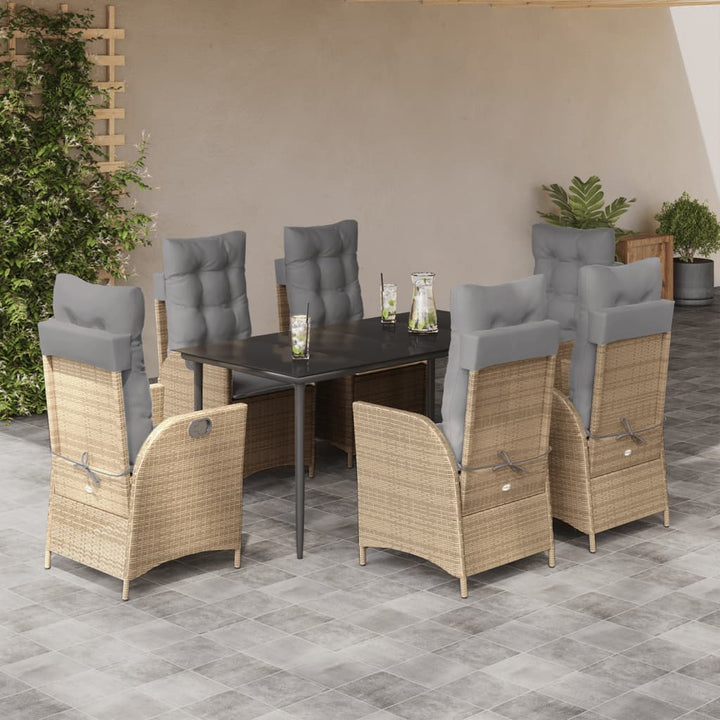 Set Mobilier De Grădină Cu Perne, 5 Piese, Bej, Poliratan