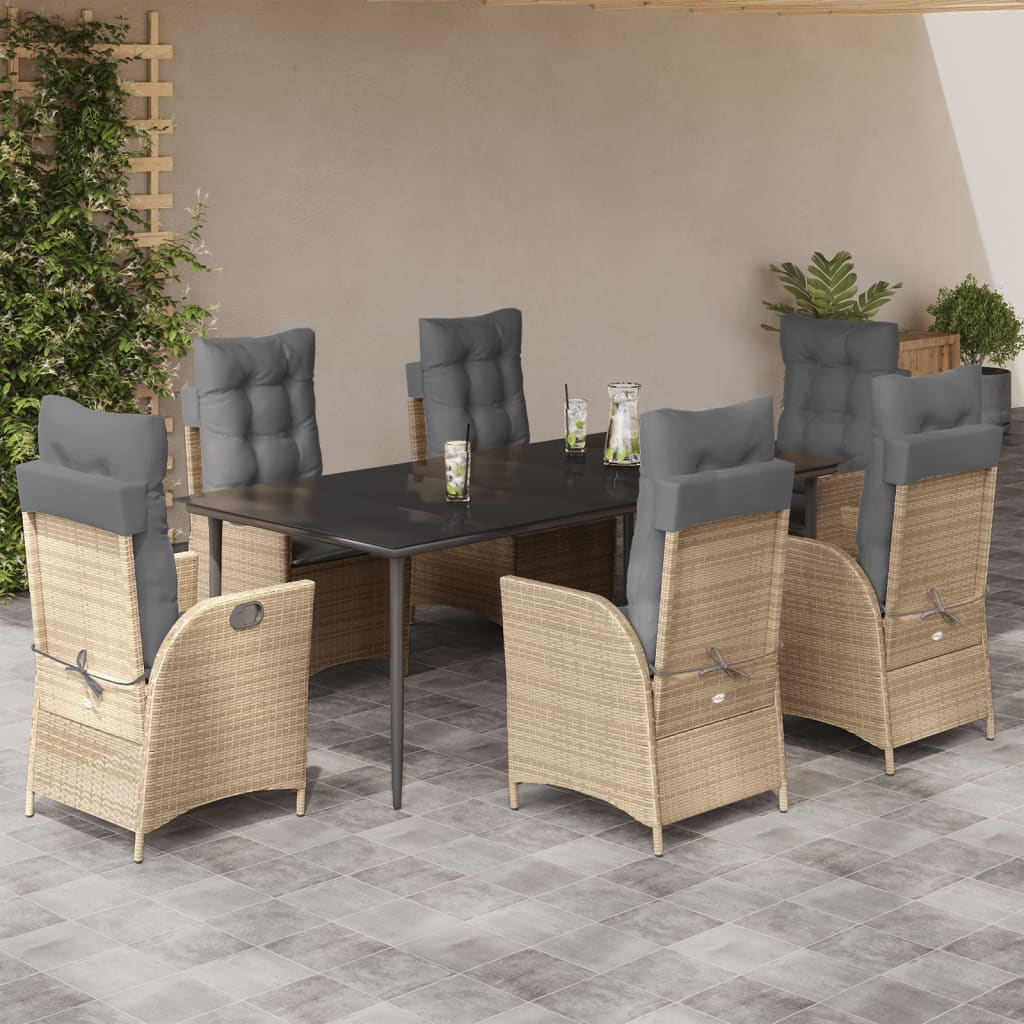 Set Mobilier De Grădină Cu Perne, 5 Piese, Bej, Poliratan