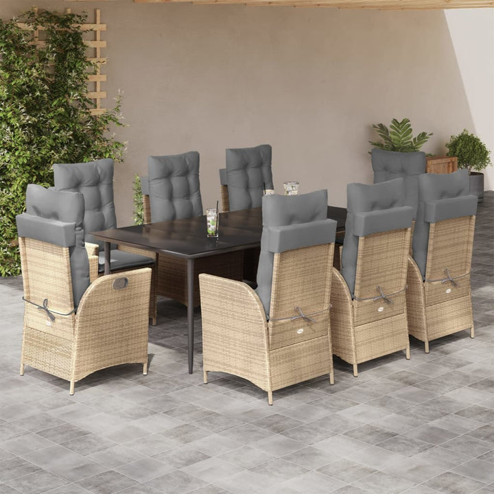 Set Mobilier De Grădină Cu Perne, 5 Piese, Bej, Poliratan