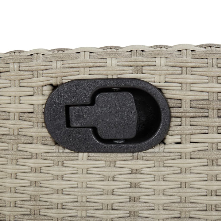 Set Mobilier De Grădină Cu Perne, 3 Piese,Gri Deschis,Poliratan