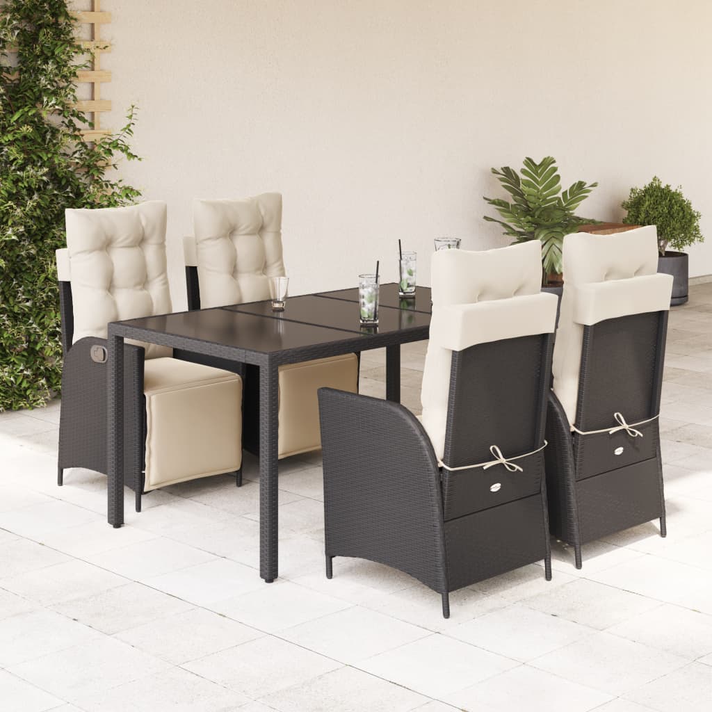 Set Mobilier De Grădină Cu Perne, 9 Piese, , Poliratan