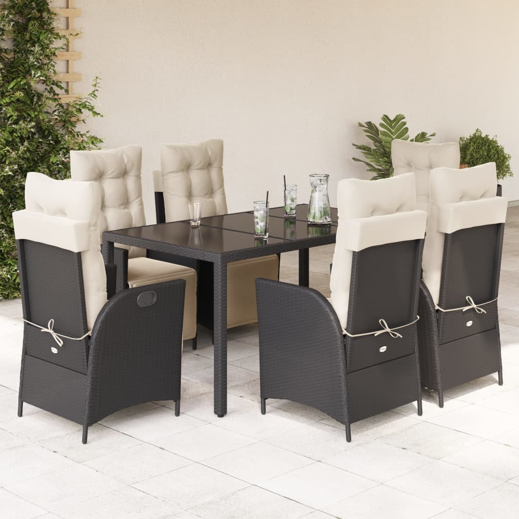 Set Mobilier De Grădină Cu Perne, 9 Piese, , Poliratan