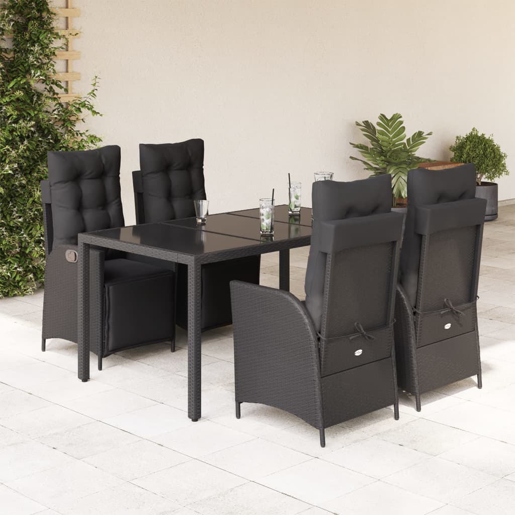 Set Mobilier De Grădină Cu Perne, 9 Piese, , Poliratan