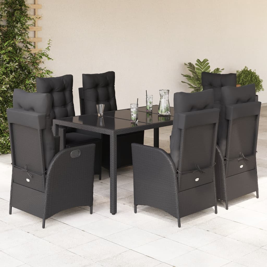 Set Mobilier De Grădină Cu Perne, 9 Piese, , Poliratan