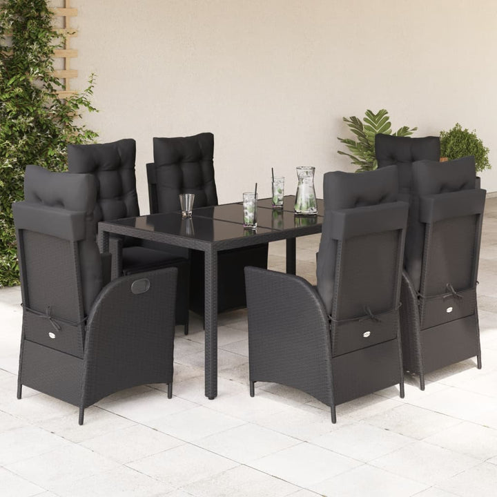 Set Mobilier De Grădină Cu Perne, 9 Piese, , Poliratan