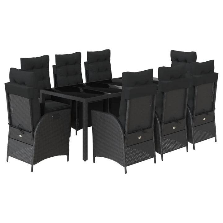 Set Mobilier De Grădină Cu Perne, 9 Piese, , Poliratan