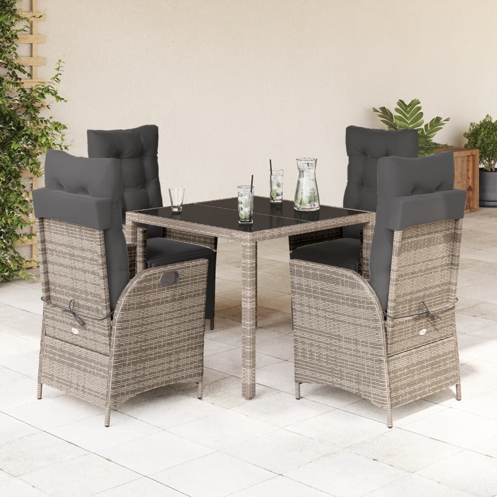 Set Mobilier De Grădină Cu Perne, 9 Piese, , Poliratan