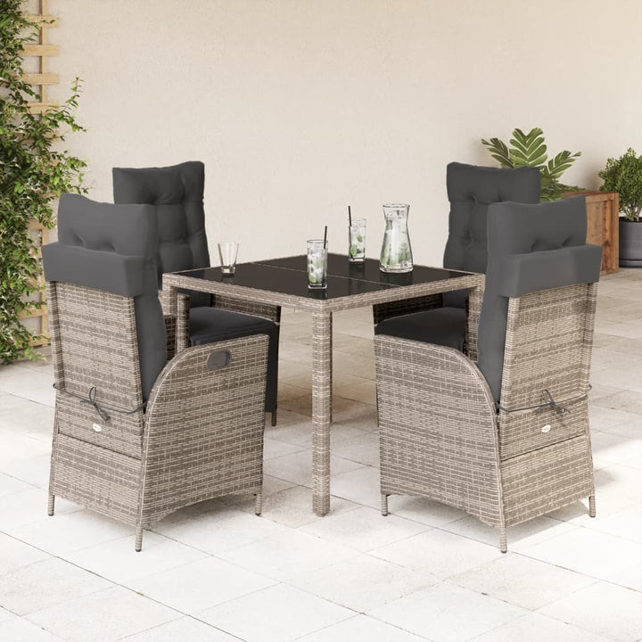 Set Mobilier De Grădină Cu Perne, 9 Piese, , Poliratan