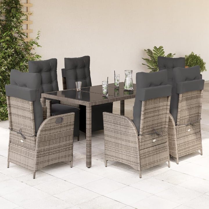 Set Mobilier De Grădină Cu Perne, 9 Piese, , Poliratan