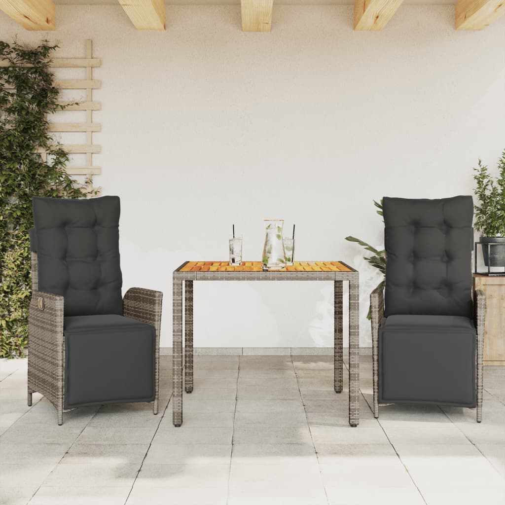 Set Mobilier De Grădină Cu Perne, 5 Piese, Negru, Poliratan