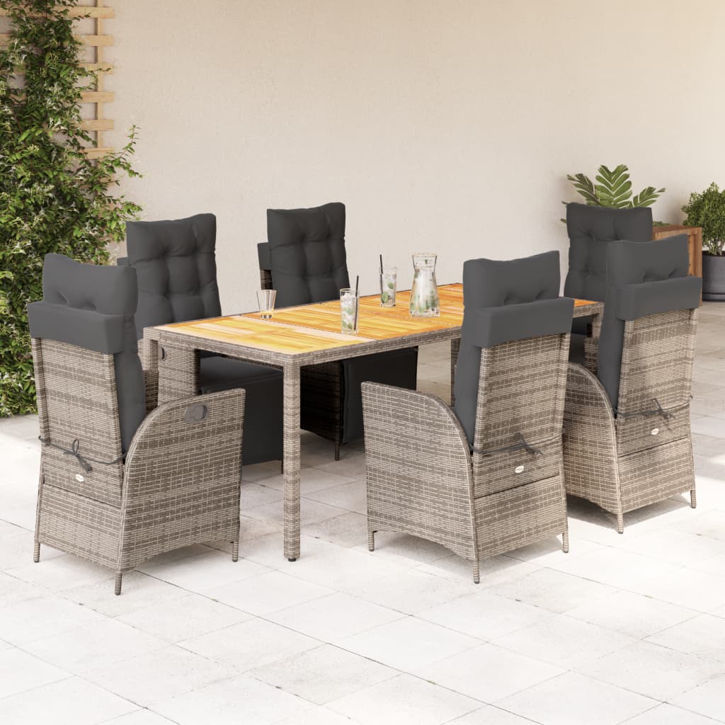 Set Mobilier De Grădină Cu Perne, 5 Piese, Negru, Poliratan