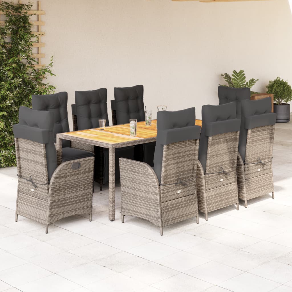 Set Mobilier De Grădină Cu Perne, 5 Piese, Negru, Poliratan