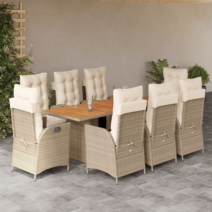Set Mobilier De Grădină Cu Perne, 7 Piese, Negru, Poliratan